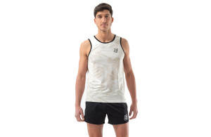 Koszulka Compressport Performance Singlet biała męska