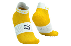 Skarpety Compressport Pro Racing Socks V4.0 Run Low (Lemon / White) żółto-białe