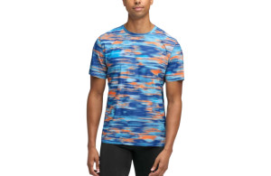 Koszulka Hoka Airolite Short Sleeve 2.0 niebiesko-pomarańczowa męska