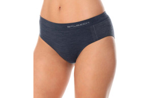 Biodrówki z wysokim stanem Brubeck Comfort Wool HI10080 z wełny merino damskie ciemny jeans