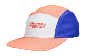 Czapka Asics 5 Panel Cap koralowo-biało-niebieska