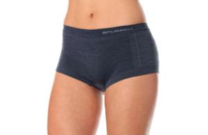 Bokserki Brubeck Comfort Wool BX10440 z wełny merino damskie ciemny jeans
