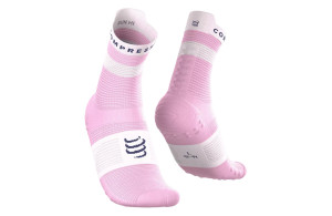 Skarpety Compressport Pro Racing Socks V4.0 Run High (Orchid / White) różowo-białe