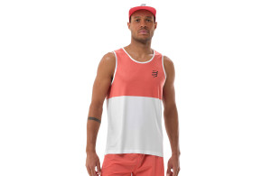 Koszulka Compressport Performance Singlet czerwono-biała męska