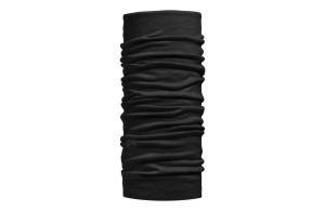 Chusta/maska Buff Merino Wool Solid Black lightweight 125 czarna