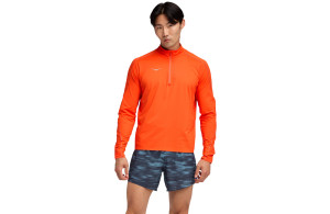 Bluza Hoka GlideTech Quarter Zip pomarańczowa męska