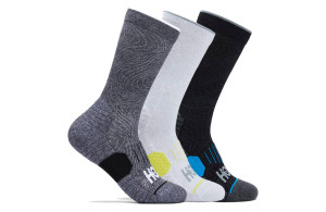 Skarpety Hoka Crew Run Sock 3-Pack szare + czarne + białe