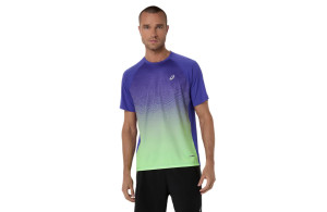 Koszulka Asics Road Fade SS Top kobaltowo-zielona męska