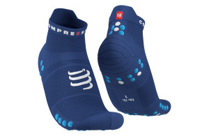 Skarpety Compressport Pro Racing Socks V4.0 Run Low (Sodalite / Fluo Blue) niebieskie