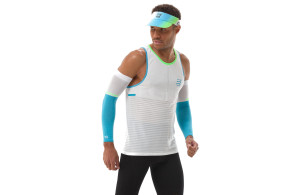 Koszulka Compressport Pro Racing Singlet biała męska