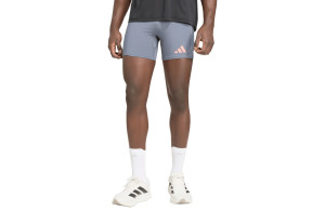 Krótkie legginsy Adidas Adizero Running Short Pocket Tights szare męskie