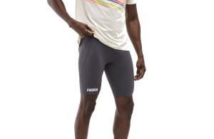 Krótkie legginsy Hoka Race Day Half Tight purpurowe męskie