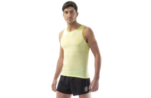Koszulka Compressport Pro Racing Singlet żółta męska