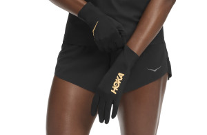 Rękawiczki Hoka Airolite Run Gloves czarno-złote
