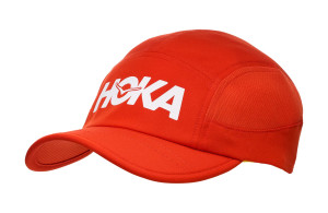Czapka z daszkiem Hoka Run Hat czerwona