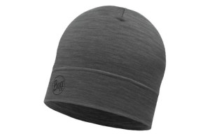 Czapka Buff Merino Wool Solid Grey z wełny Merino lightweight 125 szara