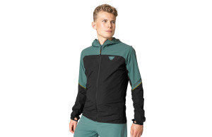 Kurtka Dynafit Alpine Wind Jacket czarno-zielona męska