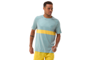 Koszulka Compressport Performance SS T-Shirt niebiesko-żółta męska