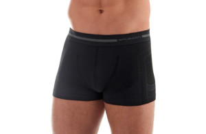 Bokserki Brubeck Comfort Wool BX10430 z wełny merino czarne męskie