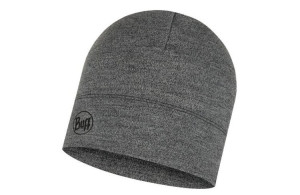 Czapka Buff Merino Wool Light Grey Melange z wełny Merino midweight 250 szara