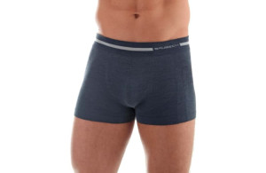 Bokserki Brubeck Comfort Wool BX10430 z wełny merino ciemny jeans męskie