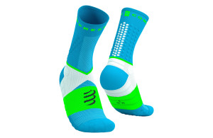 Skarpety Compressport Ultra Trail Socks v2.0 niebiesko-biało-zielone