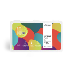 NEONAIL Ufficiale | Tips Elastici per Allungamento Unghie Invisible Flexi Tips 02 Clear Square