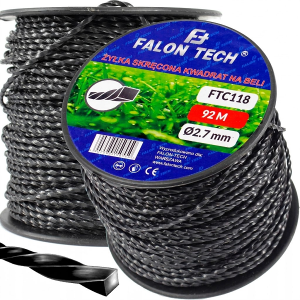 Żyłka kosy spalinowej 3 mm 222 metry skręcana kwadrat Falon Tech