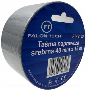 Taśma naprawcza zbrojona srebrna zbrojona 48mm x 15m Bardzo mocna Falon Tech