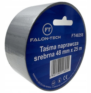 Taśma naprawcza zbrojona srebrna zbrojona 48mm x 25m Bardzo mocna Falon Tech