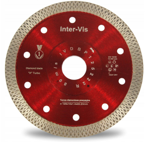 Tarcza diamentowa do cięcia gresu płytek precyzyjna 125 mm Inter Vis