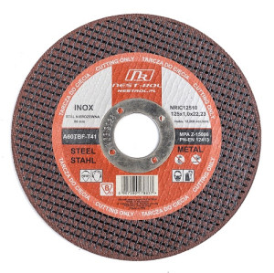 Tarcza do cięcia metalu stali zbrojona INOX szlifierki kątowej 125x1 mm - Nestrol - Nest Rol