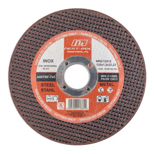 Tarcza do cięcia metalu stali INOX zbrojona szlifierki kątowej 125x1,2 mm- Nestrol - Nest Rol