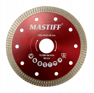 Tarcza diamentowa do cięcia gresu płytek precyzyjna 125 mm Mastiff