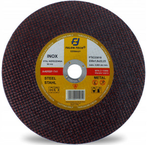 Tarcza do cięcia stali metalu INOX szlifierki kątowej 230x1,8 mm FTIC23018 Falon Tech
