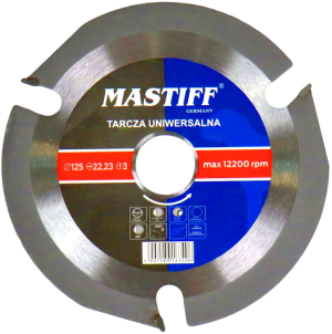 Tarcza do cięcia szlifowania drewna na szlifierkę widiowa 125mm Mastiff