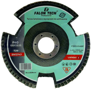 Tarcza lamelka lamelowa z wycięciami do szlifowania 125mm FALON TECH 60