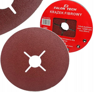 Tarcza fibrowa krążek dysk fibrowy Fibra do szlifowania płytek 125mm 120