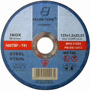 Tarcza do cięcia metalu 125x1,2mm FALON TECH inox