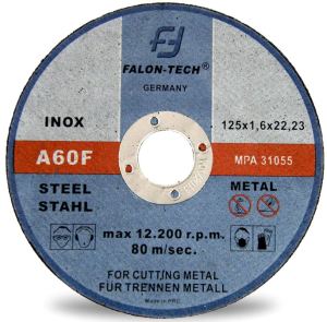 Tarcza do cięcia metalu stali 125x1,6mm FALON TECH Inox