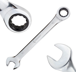 Klucz płasko-oczkowy z grzechotką 10 mm VERGIONIC