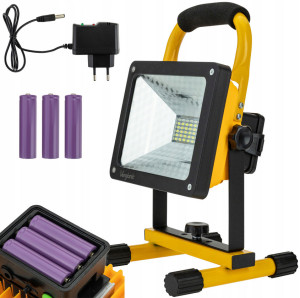 Halogen przenośny led smd akumulatorowy budowlany 50w