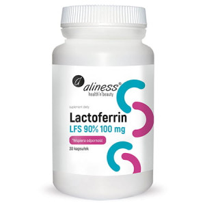 Aliness lactoferrin lfs 90% laktoferyna 100mg 30 kapsułek