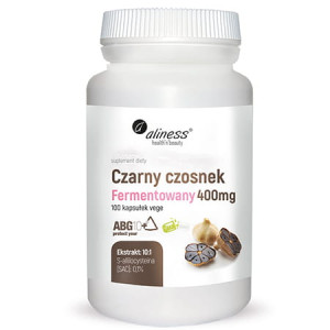 Aliness czarny czosnek fermentowany 400mg 100 kapsułek vege