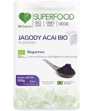 Beorganic jagody acai bio w proszku 100 g