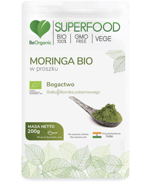 Beorganic moringa bio w proszku 200g