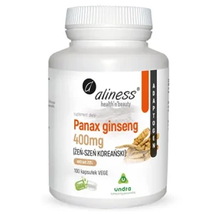 Aliness panax ginseng żeń-szeń koreański 400mg 100 kapsułek vege