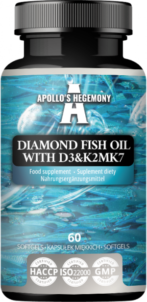 Apollo's hegemony diamond fish oil omega 3 witamina d3 + k2 60 kapsułek