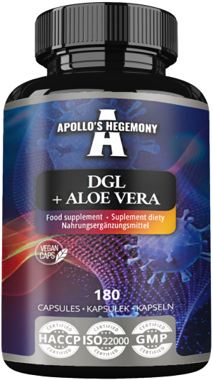 APOLLO'S HEGEMONY DGL + ALOE VERA LUKRECJA ALOES 180 KAPSUŁEK