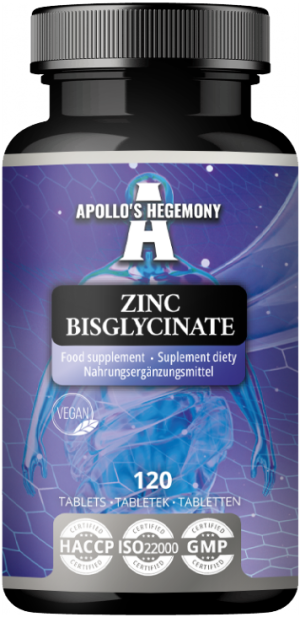 Apollo's hegemony zinc bisglycinate diglicynianu cynku 120 tabletek
